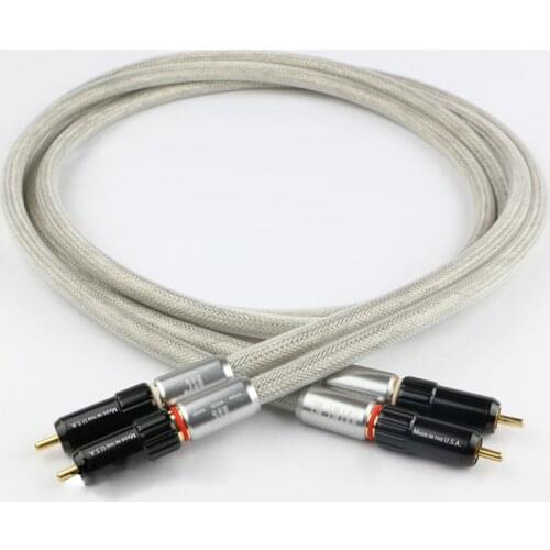 Pair TARA Labs PRIME M2 HIFI Audio Interconnects Cable with RCA Gold Plated RCA Plug SA-OF8N Copper Braided Shield Interconnect