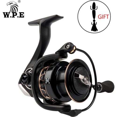 W.P.E TSD Fishing Reel 5.1:1 Spinning Reel 2000/2500/3000/3500 6+1BBs 5KG Max Drag Power Carp Fishing Tackle with a Free MANDULA