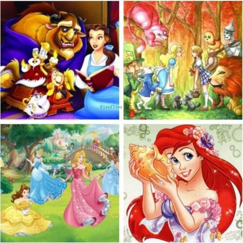 Disney Princess Collection Diamond Painting 5d Diy Handmake Painting Cross Stitch Kits Diamond Embroidery Full Home Decor