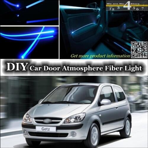Interior Ambient Light Tuning Atmosphere Fiber Optic Band Lights For Hyundai Getz / Prime / Click / TB / Brisa Inokom Door Panel