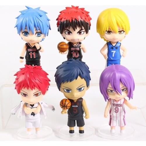 Kurokos Basketball Kuroko Tetsuya Kagami Taiga Kise Ryota Aomine Daiki Murasakibara Atsushi Akashi Seijuro Figures Toys 6pcs