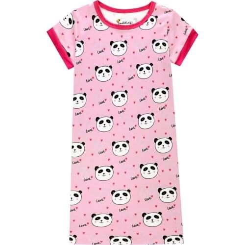 Summer Children Nightdress 3D Animal Cat Unicorn Panda Flamingo Swan Printed Dress for Girl Nightgowns Kids Baby Sleepwear