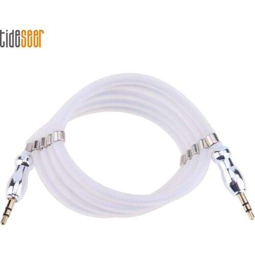 Magnetic Jack 3.5 Car Aux Audio Cable Male to Male 3.5mm Stereo AUX Cord 1M For iPhone Phone Tablet Headphone Speaker Wire