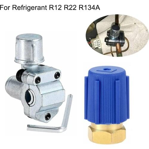 A/C Retrofit Valve BPV31 Bullet Piercing Valve with Dust Cap Low Side for Air Conditioning Refrigerant R12 R22R134A Installation