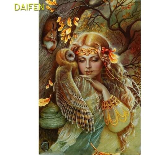 Full Round Diamond mosaic Squirrel Mouse DIY Diamond painting Cross stitch Full Square Diamond embroidery Blonde girl owl eagle