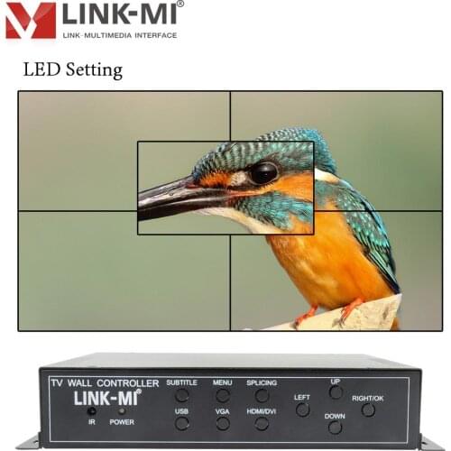 LINK-MI TV04M TV splicing box Video Wall Controller with Zoom function HDMI USB DVI VGA Input 4 X HDMI Output RS232 Remote