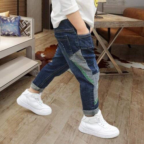 New Spring Kids Pants Girls Baby Boys Jeans Thick Children Jeans for Boys Kids Casual Denim Pants Toddler Kids Clothing 5-12Y