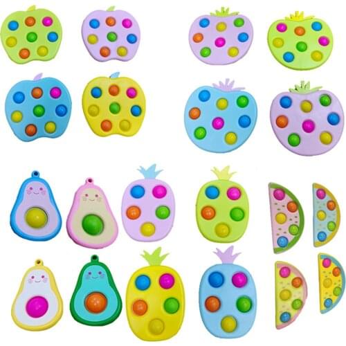 New Design Multi-Shape Silicone Pressure Relieving Simple Dimple Blocks Popper Sensory Fidget Toys