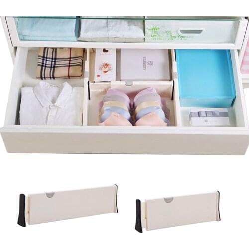 Drawer Divider Baffle Scalable Anti-slip Mat Design Save Space Organize Wardrobe Layered Furniture Accessories