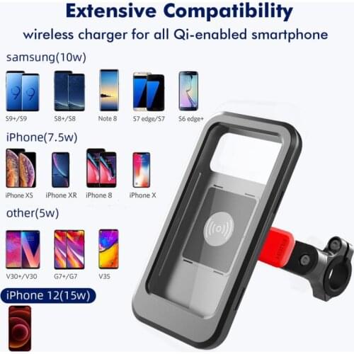 Electric Bicycle Phone Holder Stand Waterproof Mobile Phone Bracket Wireless Charging Mobile Phone Bracket Motorcycle Phone Rack