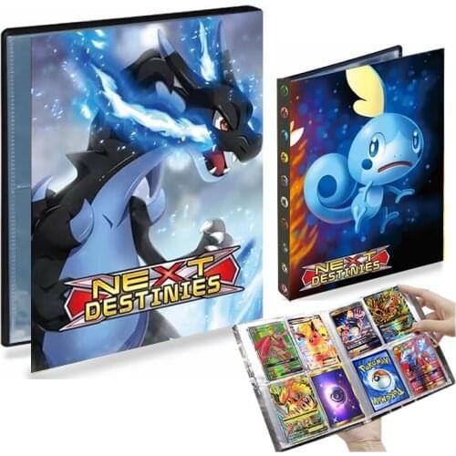4 Pocket 240 Card Pokemon Holder Album Large Livre Pokémon Trainer Collections Cards Map Book Binder Folder Toys Gift For Kids