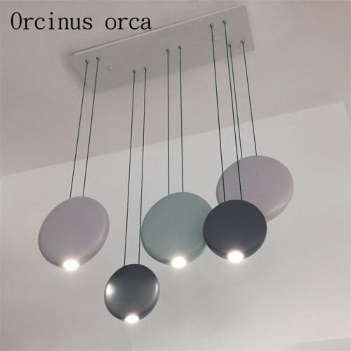 Nordic restaurant three chandelier creative personality lamps modern minimalist dining table Chandelier Postage free