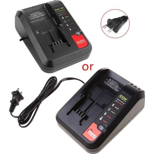Replacement Battery Charger Charging Station Adapter for Black for Porter-cable for stanley 10.8V-18V Li-ion Battery