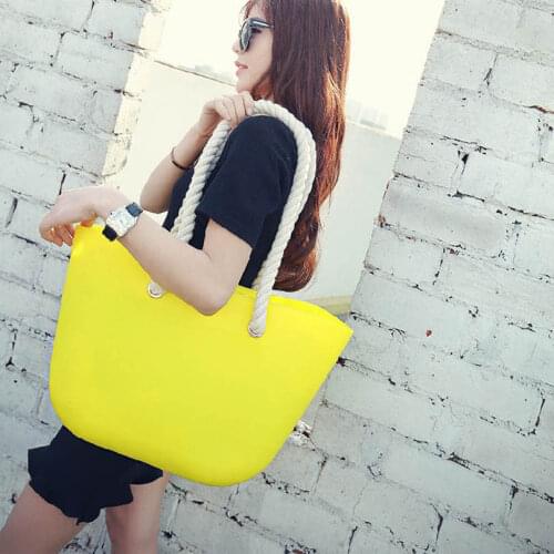 Women Summer Silicone Shopper Tote Beach Bag Ladies Handbags Designer Sweet Candy Color Top-handle Shoulder Bags Bolsa Feminina
