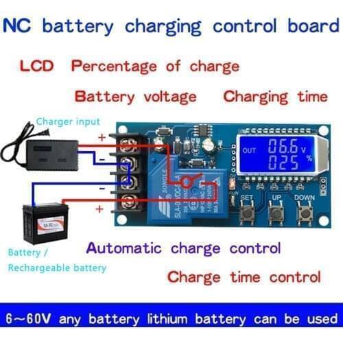 30A DC 6V-60v Lead-acid Li-ion battery charging charge control failure overcharge protection switch 12V 24V 36V 48V CAR