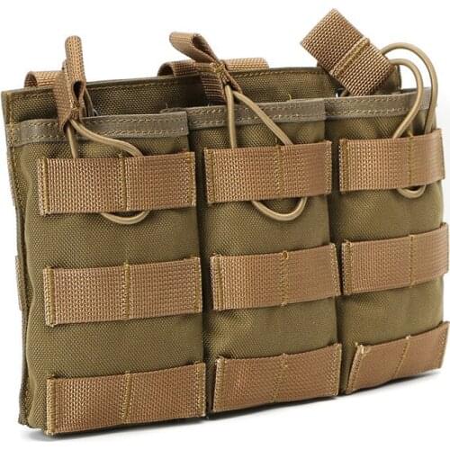 Tactical Molle Triple Clip Bag Combat Military Package Outdoor Hunting Nylon Army Fans AK Waterproof Paintball Ammunition Pocket