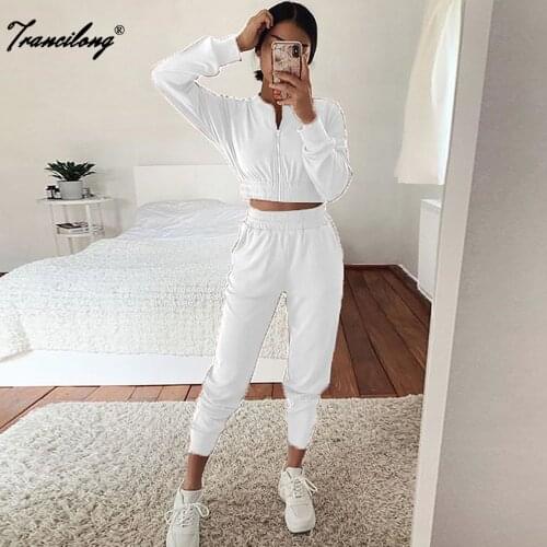 Sweatshirt Tracksuit Women Lounge Wear Chandal Mujer Outfits Two Piece Pants Set Oversize Full Sleeve Zipper Casual Home Suit