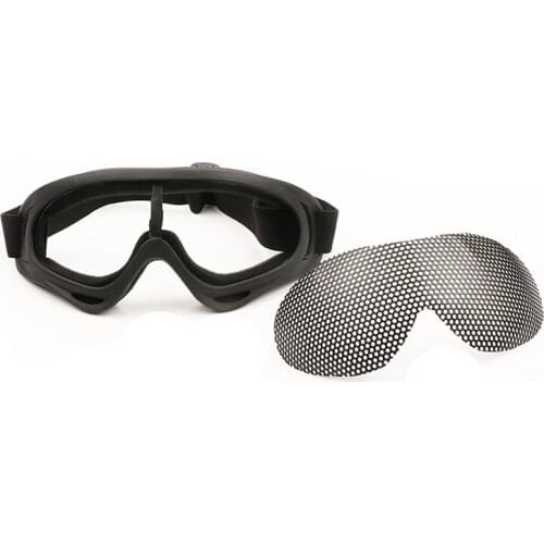Outdoor Iron Mesh Motorcycle Glasses Protective Comfortable Airsoft Safety Tactical Eye Protection Metal Mesh Glasses Goggle