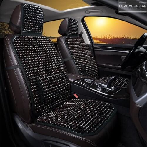 Car seat wooden bead single main driving four seasons universal half-pack seat cushion summer breathable summer cool pad