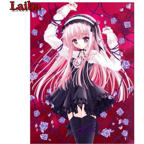 Japanese Manga Moe Anime Girls Full Square Diamond 5D DIY Diamond Painting Diamond Embroidery Cross Stitch Mosaic Home Decor
