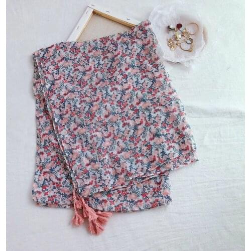 Foulard femme musulman,cotton viscose flower scarf,summer printed tassel scarf,head wrap,bohemian sjaal,echarpe cape femme,stole