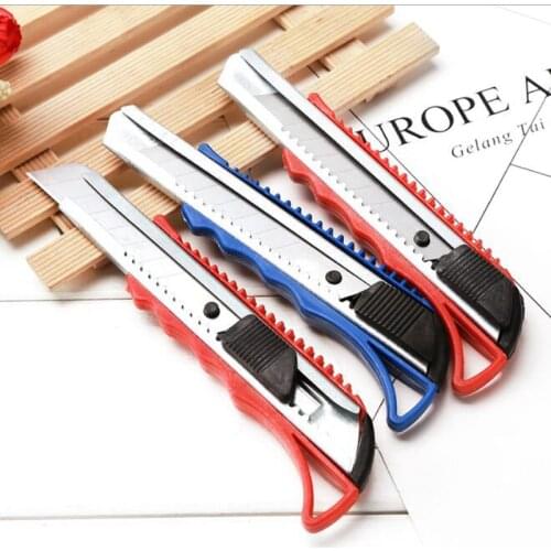 High quality 1 Pcs Utility Cutter Snap Off Retractable Razor Auto Locked Blade Knife Tool Supplies