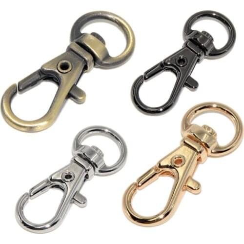 10PCS Metal Swivel Trigger Lobster Clasps Clip Snap Hook Lanyard Craft Bag Parts 3/8" (9mm)