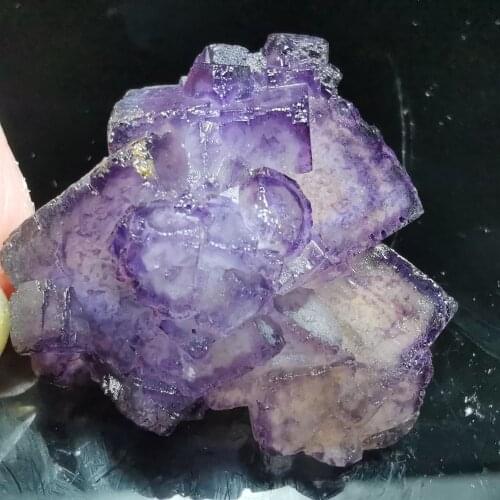 13.gNatural rare purple fluorite mineral specimen HEALING CRYSTAL QUARTZ GEM