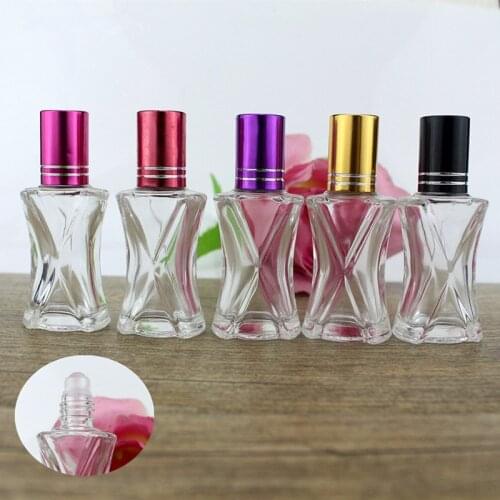 6ml Glass Perfume Roll on Bottle with Glass Ball Roller Essential Oil Bottle Many Patterns F181
