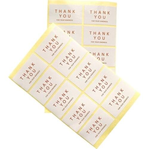 800pcs/lot DIY thank you for your kindness seal Sticker packaging label self-adhesive stickers Wholesale