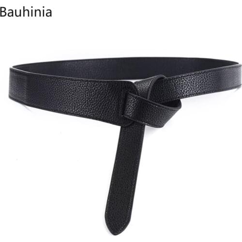 Bauhinia 2021 Newest 115cm High Quality PU Material Ladies' Cummerbunds Fashion All-match Dress With Wide Belt