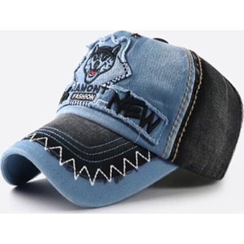 Novelty Men Women Washed Cotton Baseball Caps Adjustable Size Sports Cap Snapback Cap Personality Trend Distressed Hip Hop Hats