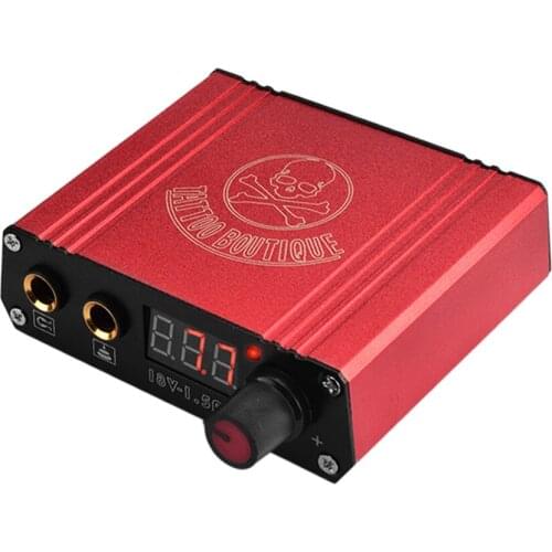 Aluminum Alloy Digital LCD Tattoo Machine Power Supply w/ Clip Cord