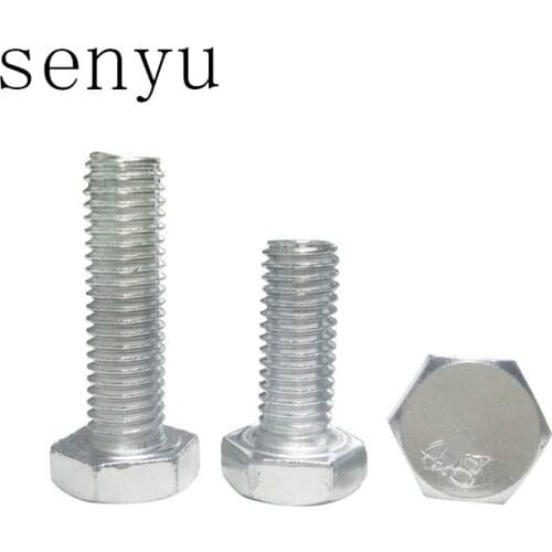 Luchang M5 M6 10PCS 4.8 GalvanizedHexagonal Screws Outside Hex Bolt For Electrical Machine Equipment Wheel Construction