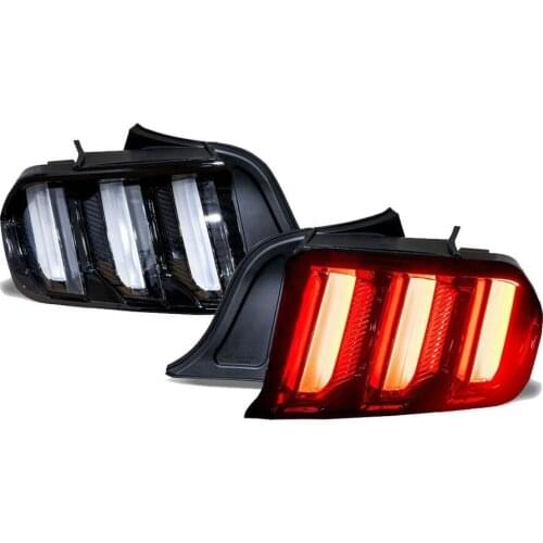 Black Clear / red lens LED Sequential Turn Signal Tail Lights lamp for Ford Mustang 2015 2016 2017 2018 2019 2020