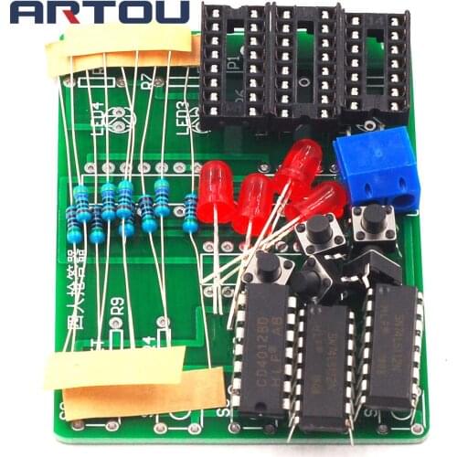 Four Person Responder Diy Kit 4 Channel Answering Teaching Practice Welding PCB Board Fun Electronic DIY Parts