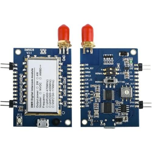 2sets/lot DMR828 Digital mobile radio UHF 400-480mhz | VHF 134-174MHz 2W all-in-one 8Km digital wakie talkie transceiver