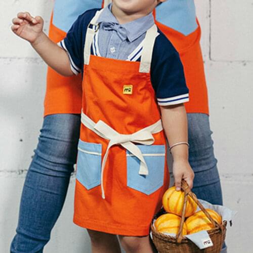 Kids Adults Full Length Cotton Bib Apron Kid School Crafting Painting Baking Work Cloth Painter Artist Florist Work Wear B37