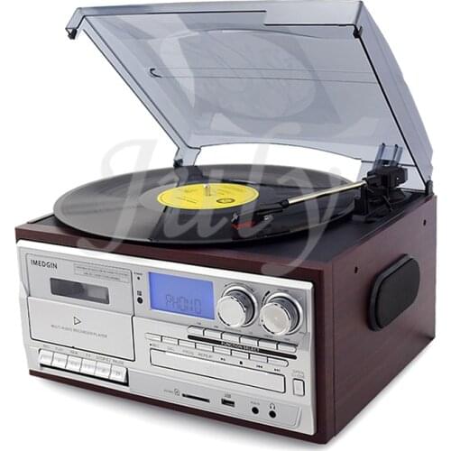 DSY-18PCD vinyl record player modern record player antique phonograph bluetooth audio multi-function radio tape CD USB