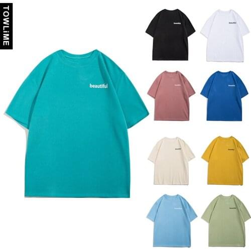Summer New Fashion Brief Letter Print T Shirts For Men Harajuku Streetwear Colorful Short Sleeve Tops Women Loose Casual Tees