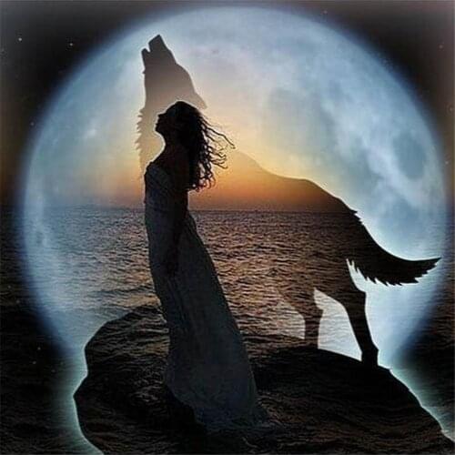 Wolf Animal Printed Canvas 11CT Cross Stitch Embroidery Patterns DMC Threads Handmade Knitting Hobby Handiwork Mulina