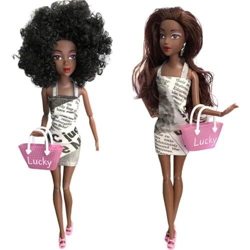 Toy African doll American Doll Accessories Body Joints Can Change Head Foot Move African Black Girl Gift Pretend Toy Baby