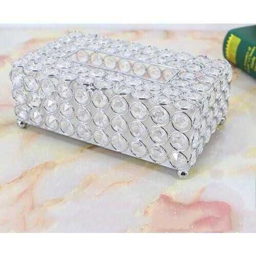Hot-selling hotel paper towel box European and American crystal draw paper box wedding supplies