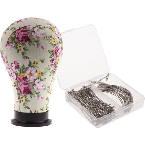 Mannequin Canvas Head For Making Wigs Manican Heads Wig Block Head 70PCS T-pins