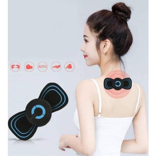 Massage Stickers Portable Mini Electric Neck Back Body Massager USB Electric Health Care Relaxation Tool Massage Stickers