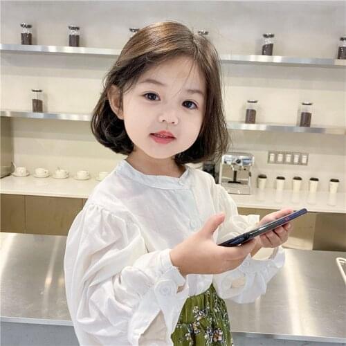 Sweet Children Clothes Spring Summer Girls Cotton Blouses Shirts Kids Teenagers Outwear Breathable High Quality