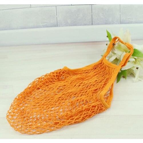 Reusable Portable Shopping Grocery Bag Mesh Net Woven Cotton Tote Bags Home Storage Bag LX7804