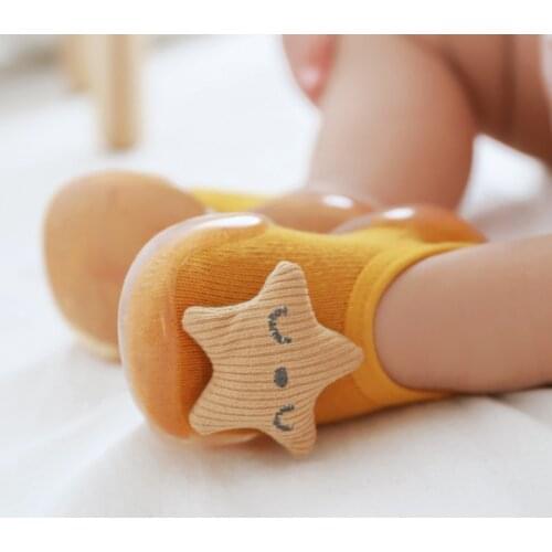 Toddler Baby Sock Shoes Kids Cartoon Soft Sole Rubber Shoes for Boys Socks Slipper Infant Baby Soft Anti-slip Shoes Baby Booties