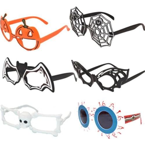 Halloween Glasses Masquerade Party Funny Glasses Pumpkin Skull Skull Spider Web Scary Eyeball Halloween Decorations YK78