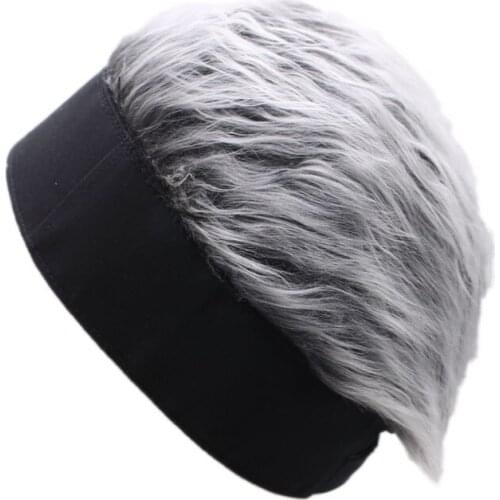 2020 Fashion Novelty Artificial Hair Visors Men Women Sun Cap Wig Peaked Adjustable Baseball Hats with Fake Hairs